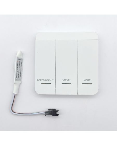 Contrôleur Variateur Ruban LED Numérique 12/24V DC + Télécommande RF 3 boutons poussoirs