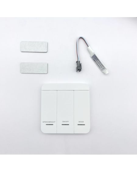 Contrôleur Variateur Ruban LED Numérique 12/24V DC + Télécommande RF 3 boutons poussoirs