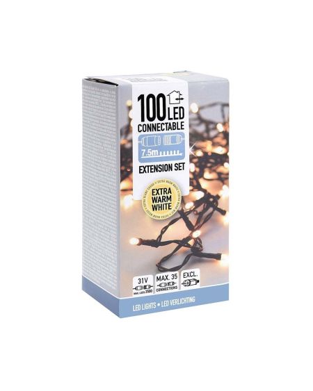 Extension 7.5 m pour Rideaux Guirlande LED Extérieurs Câble Noir