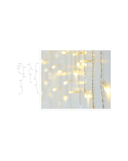 Rideau Guirlande LED Extérieur 5m Transparent avec Minuterie Carambano