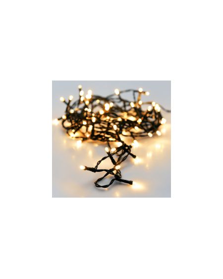Guirlande LED Extérieur Câble Noir Blanc Chaud 9m