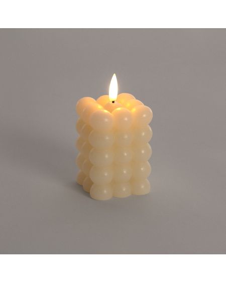 Bougie LED Cire Naturelle Carrée à Piles 8.8 cm