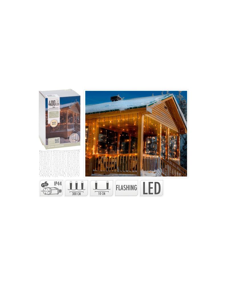 Rideau Guirlande LED Extérieur 3m Flash