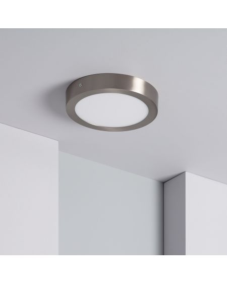 Plafonnier LED Rond 18W Métal Ø225 mm Argenté