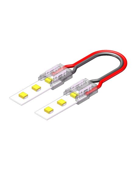 Connecteur Double avec Câble pour Ruban LED 12/24V DC SMD&COB IP20 Largeur 8mm