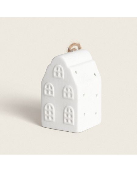 Maisonnette de Noël LED Céramique à Piles Zedna