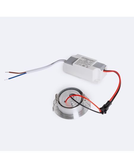 Spot LED Downlight Orientable COB Rond 1W Coupe Ø 45mm