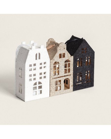 Maisonnette de Noël LED Bois Tymbon