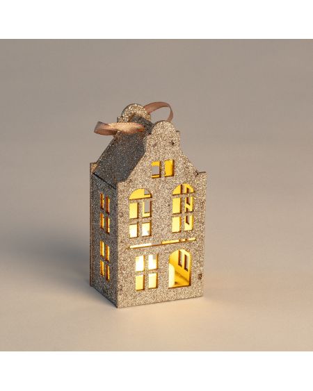 Maisonnette de Noël LED Bois Tymbon