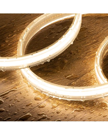 Ruban LED Dimmable Auto-redressement 220V AC COB Silicone FLEX 560 LED/m 1250 lm/m IP65 Largeur 10mm Coupe tous les 10 cm sur Me