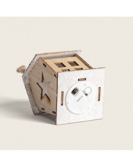 Maisonnette de Noël LED Bois à Piles Krabi
