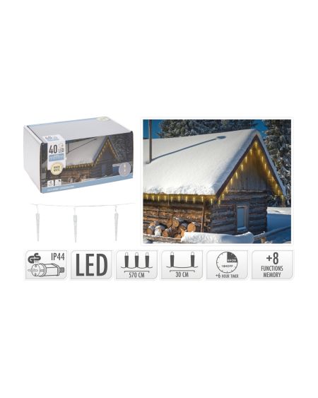 Guirlande Lumineuse LED Extérieur blanc chaud de 5,7 m
