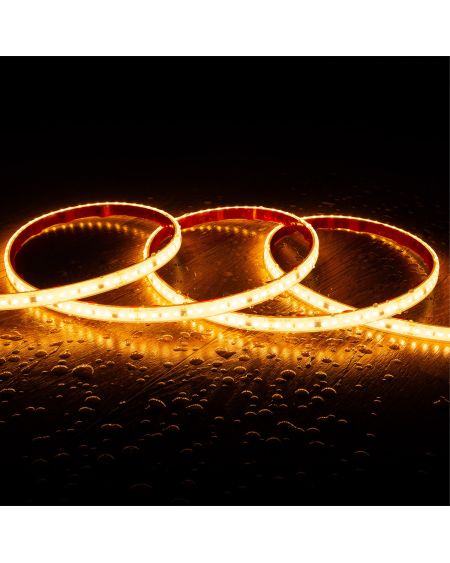 Ruban LED Dimmable Auto-redressement 220V SMD2835 Silicone FLEX 120 LED/m IP67 High Lumen Largeur 12mm Coupe 10 cm sur Mesure