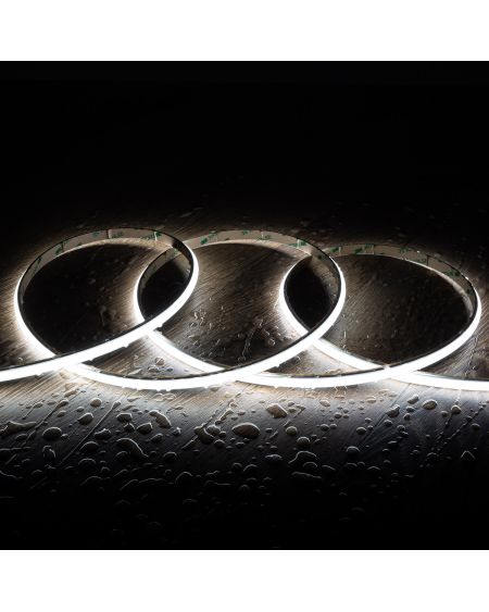 Ruban LED 24V DC WCOB Silicone FLEX 252 LED/m 5m IP65 CRI90 Largeur 10mm FreeCut