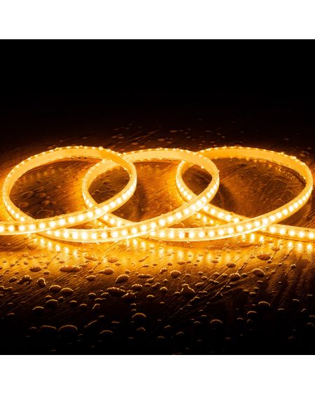 Ruban LED Dimmable Auto-redressement 220V SMD2835 120LED/m 1000 lm/m IP65 Largeur 12mm sur mesure Coupe tous les 10cm