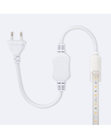 Ruban LED 220V SMD2835 60LED/m Blanc Super Chaud IP65 Largeur 12mm Coupe tous les 100cm