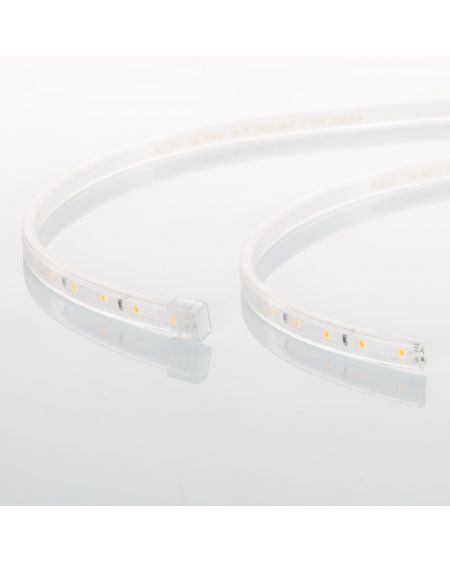 Ruban LED 220V SMD2835 60LED/m Blanc Chaud IP65 Largeur 12mm Coupe tous les 100cm