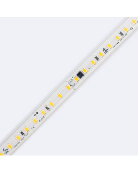 Ruban LED 220V SMD2835 60LED/m Blanc Froid IP65 Largeur 12mm Coupe 100cm
