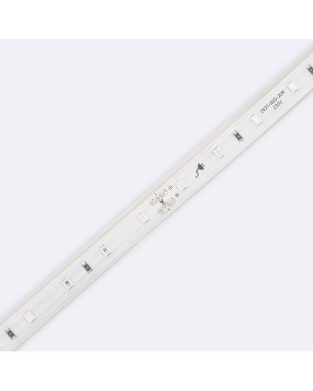 Ruban LED 220V SMD2835 60LED/m Vert IP65 Largeur 12mm Coupe tous les 100cm