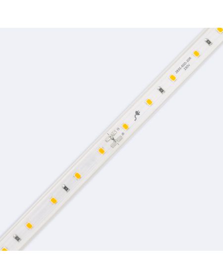 Ruban LED 220V SMD2835 60LED/m Orange IP65 Largeur 12mm Coupe tous les 100cm