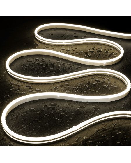 Gaine Néon LED 48V DC 120 LED/m Blanc Neutre IP65 sur Mesure Coupe tous les 5 cm