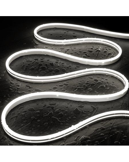 Gaine Néon LED 48V DC 120 LED/m Blanc Froid IP65 sur Mesure Coupe tous les 5 cm