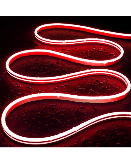 Gaine Néon LED 48V DC 120 LED/m Rouge IP65 sur Mesure Coupe tous les 5 cm