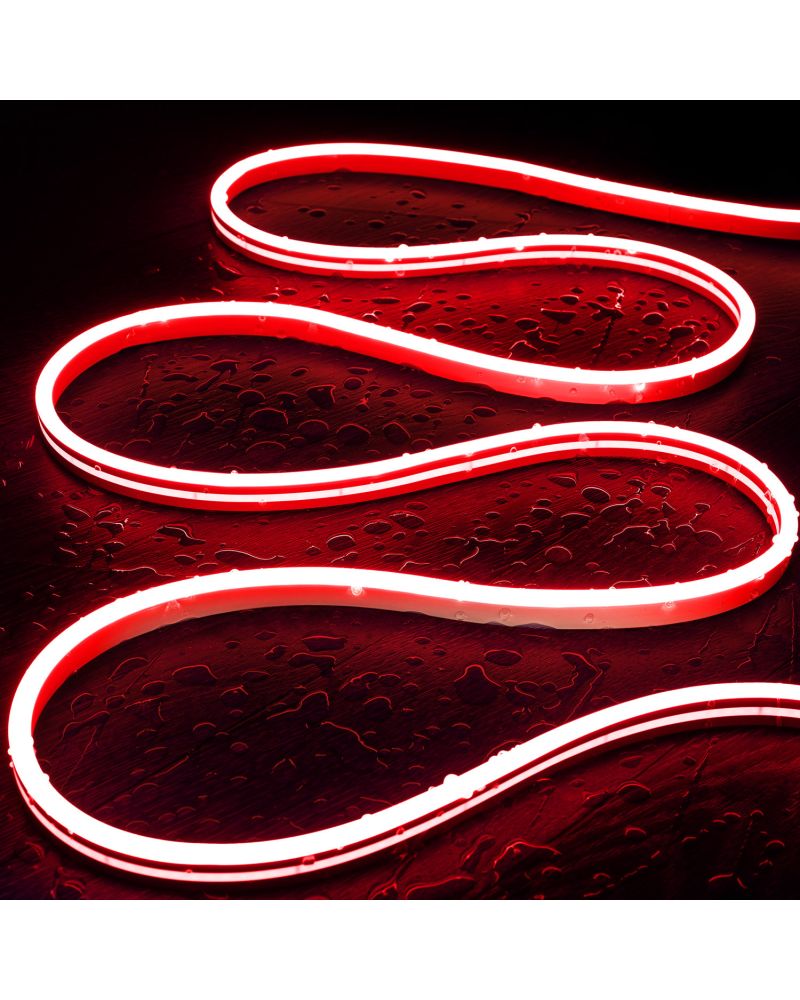 Gaine Néon LED 48V DC 120 LED/m Rouge IP65 sur Mesure Coupe tous les 5 cm Gaine Néon LED 48V DC 120 LED/m Rouge IP65 sur Mesure Coupe tous les 5 cm
