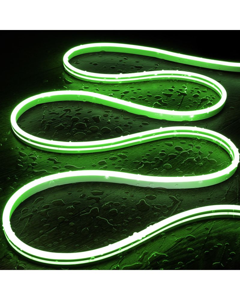 Gaine Néon LED 48V DC 120 LED/m Vert IP65 sur Mesure Coupe tous les 5 cm Gaine Néon LED 48V DC 120 LED/m Vert IP65 sur Mesure Coupe tous les 5 cm