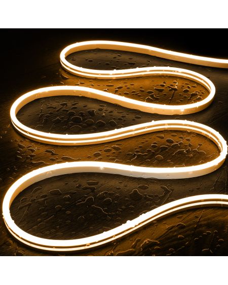 Gaine Néon LED 48V DC 120 LED/m Orange IP65 sur Mesure Coupe tous les 5 cm