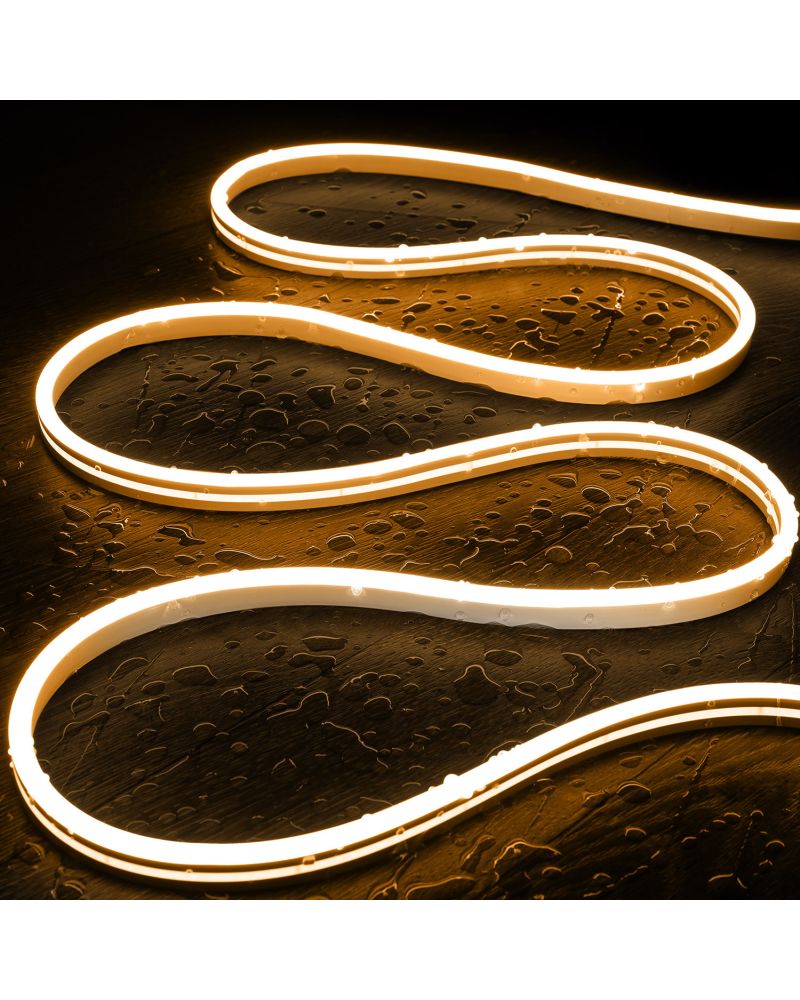 Gaine Néon LED 48V DC 120 LED/m Orange IP65 sur Mesure Coupe tous les 5 cm