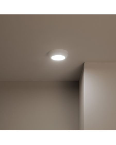 Plafonnier LED Rond Métal Design White 6W Ø125 mm