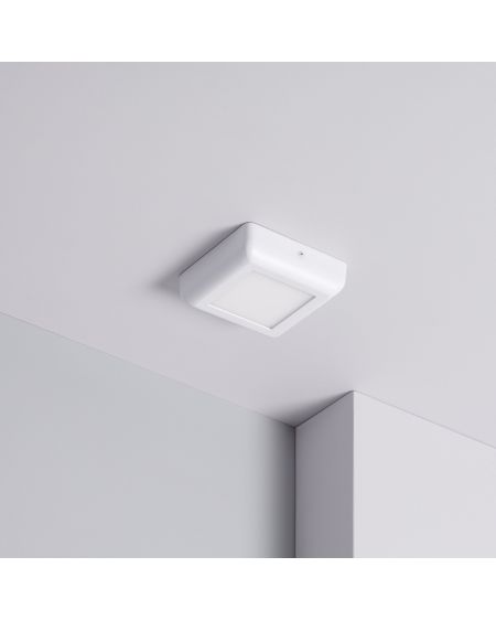 Plafonnier LED Carré Métal Design White 6W 122x122mm