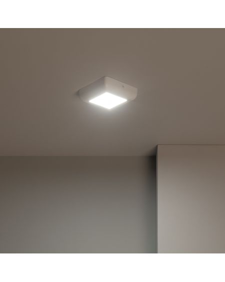 Plafonnier LED Carré Métal Design White 6W 122x122mm