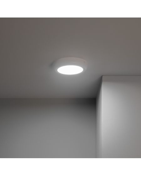 Plafonnier LED Rond 12W Métal Design White Ø180mm