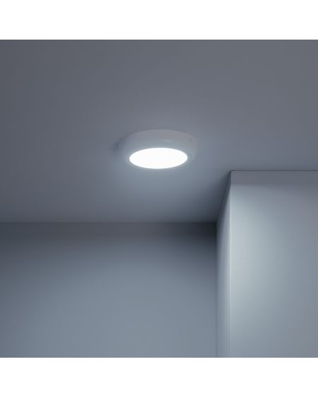 Plafonnier LED Rond 12W Métal Design White Ø180mm