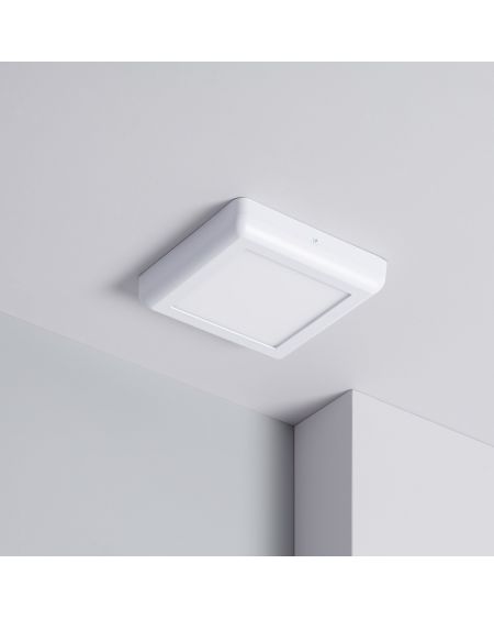 Plafonnier LED Carré Métal Design White 12W 178x178mm