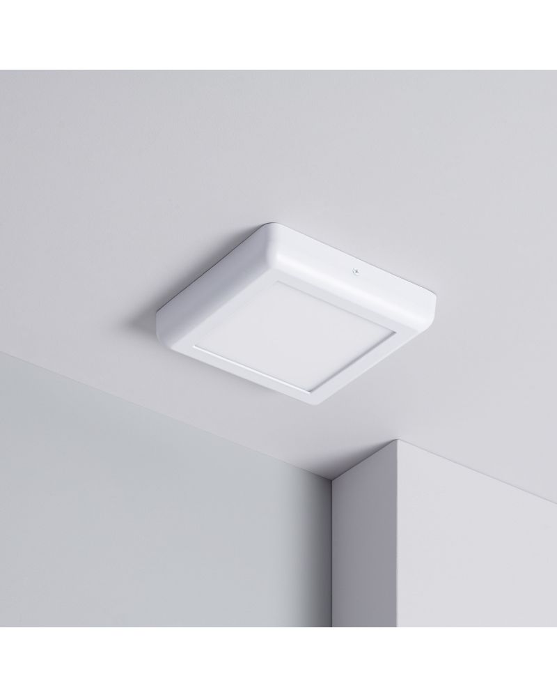 Plafonnier LED Carré Métal Design White 12W 178x178mm