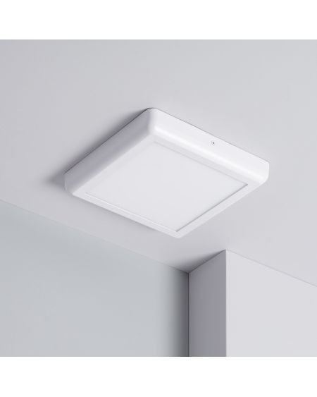 Plafonnier LED Carré Métal 18W Design White 225x225 mm