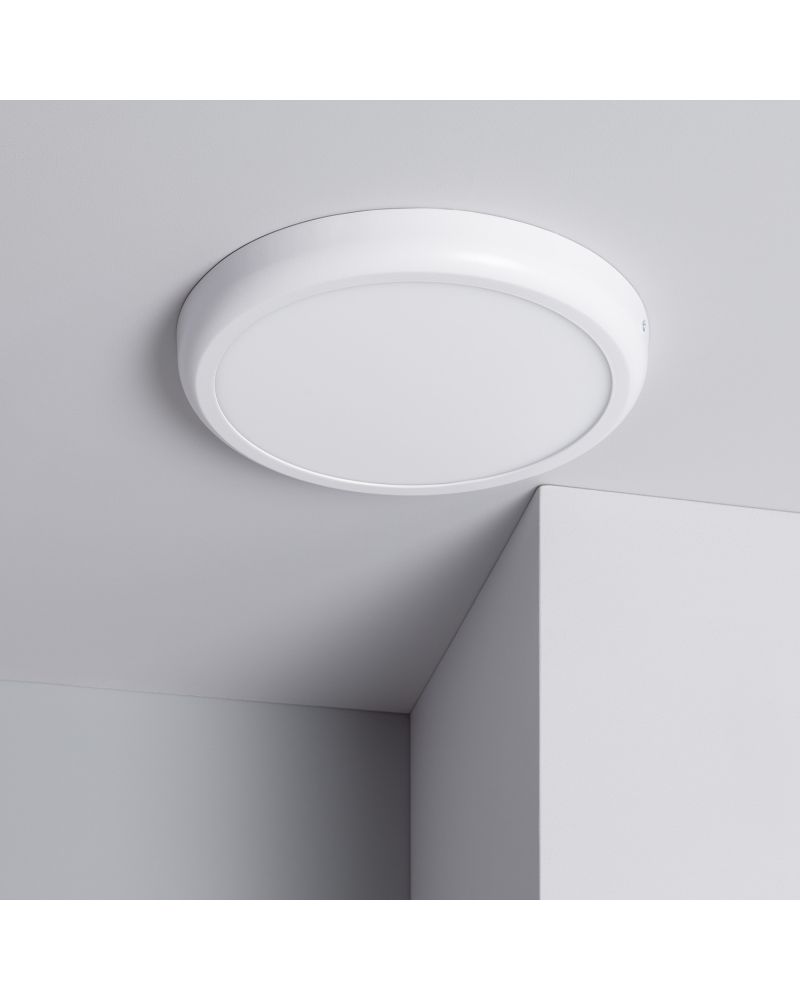 Plafonnier LED Rond Métal 24W Design White Ø300mm