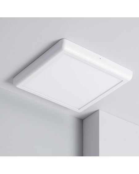 Plafonnier LED Métal Carré Design 24W Métal 300x300 mm White