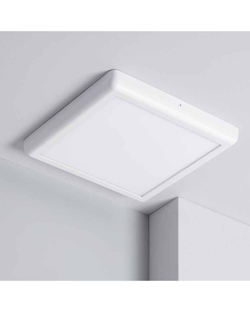 Plafonnier LED Métal Carré Design 24W Métal 300x300 mm White