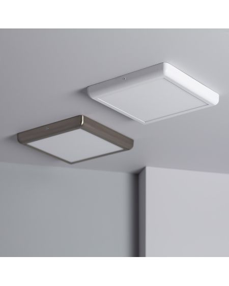 Plafonnier LED Métal Carré Design 24W Métal 300x300 mm White