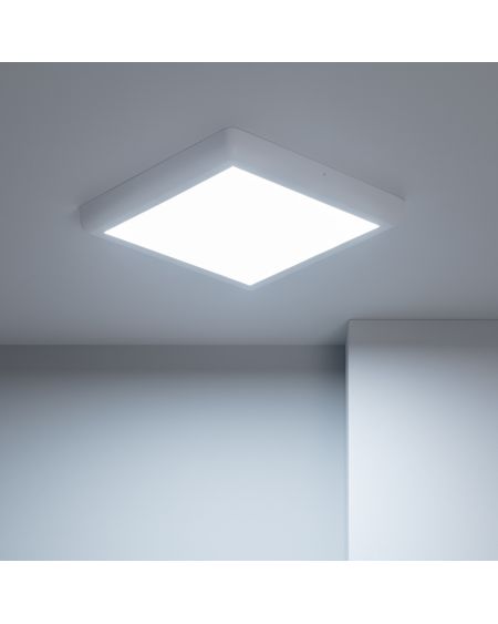 Plafonnier LED Métal Carré Design 24W Métal 300x300 mm White