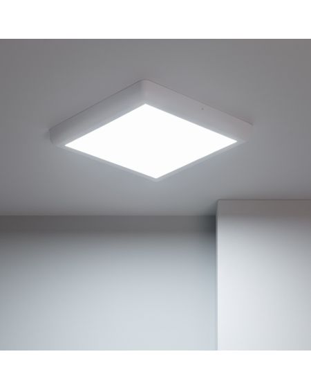 Plafonnier LED Métal Carré Design 24W Métal 300x300 mm White