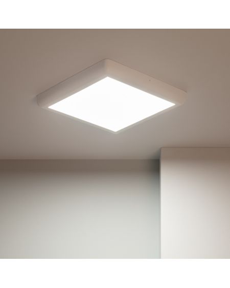 Plafonnier LED Métal Carré Design 24W Métal 300x300 mm White