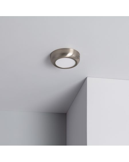 Plafonnier LED Rond Métal Design Silver 6W Ø120mm