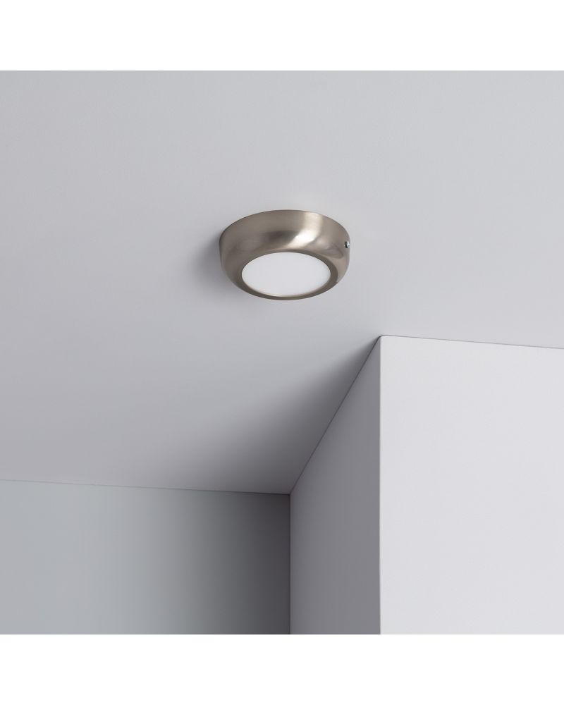Plafonnier LED Rond Métal Design Silver 6W Ø120mm Plafonnier LED Rond Métal Design Silver 6W Ø120mm