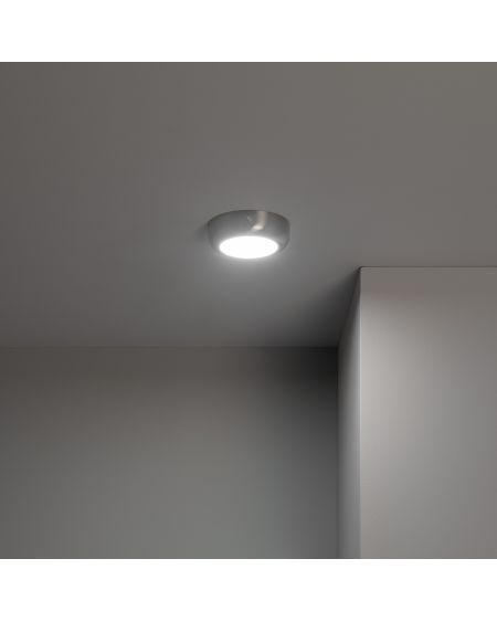 Plafonnier LED Rond Métal Design Silver 6W Ø120mm