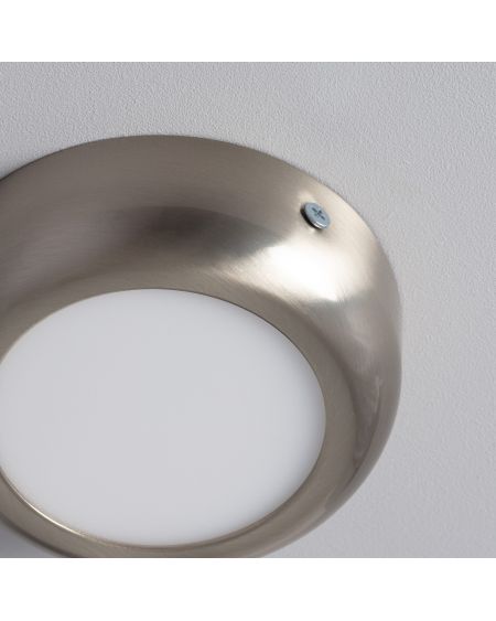 Plafonnier LED Rond Métal Design Silver 6W Ø120mm
